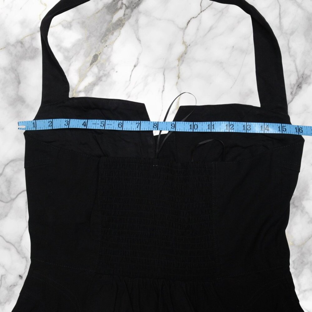 By Anthropologie Zip-Front Corset Dress Black M - Picture 7 of 11